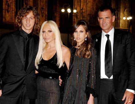 donatella versace domenica live|donatella versace family.